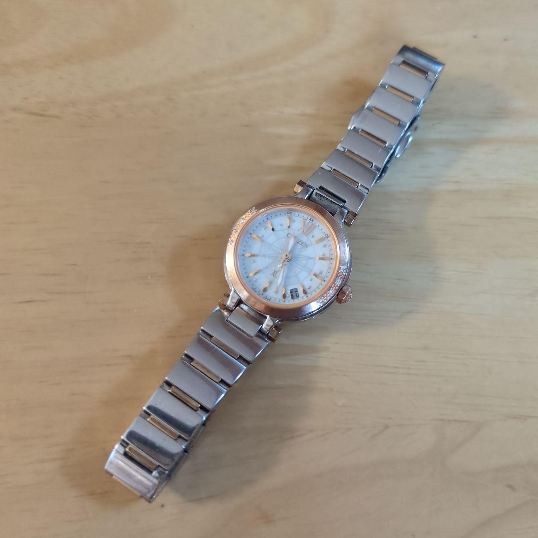 Citizen Eco-Drive Watch, Silver/Rose Gold 【USED】