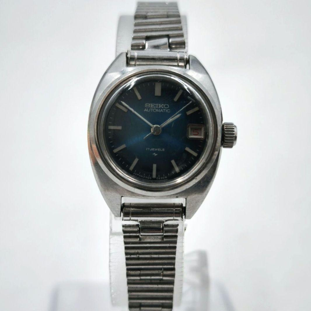 [High-Quality, Working] Seiko Automatic Watch, Ladies, Blue, 17 Jewels, Antique