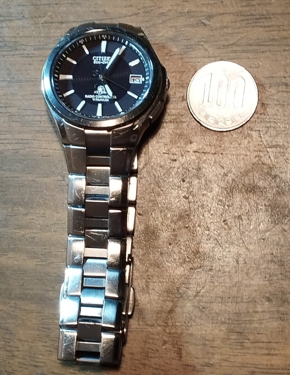 Citizen Attesa Eco-Drive Radio Controlled Date Titanium Watch Japan