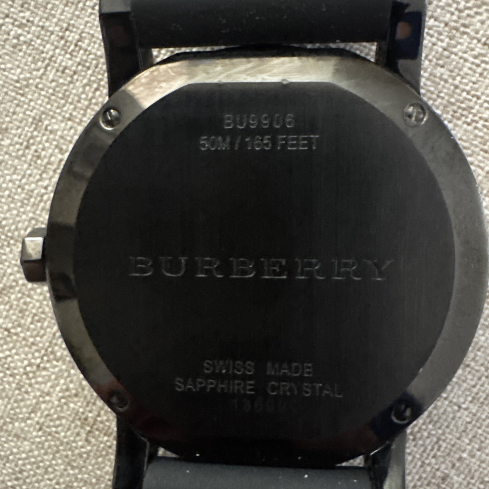 Burberry Watch Made Black Strap BU9906 NO BOX Swiss Made
