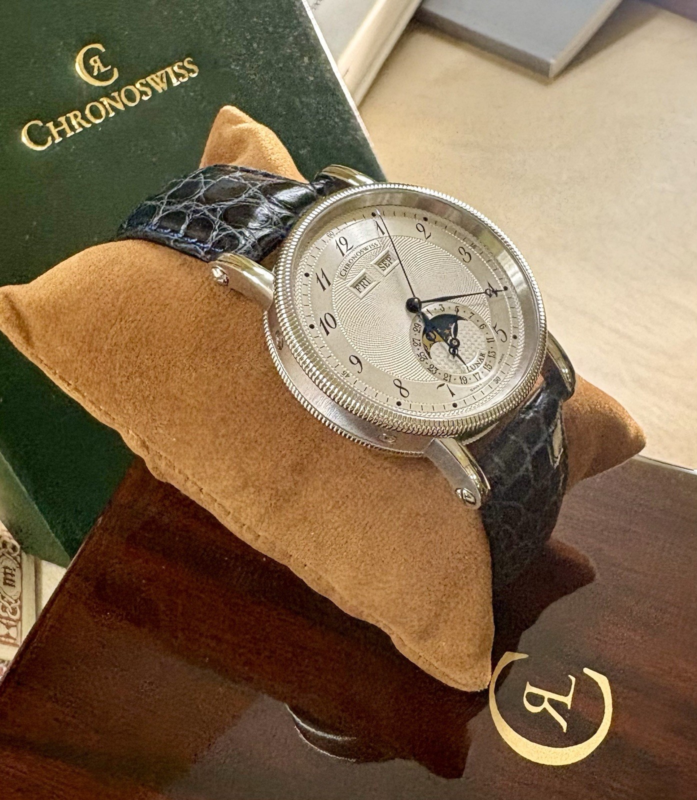 Chronoswiss – Lunar Moon Phase Triple Calendar – CH 9323 – C.931 – Box & Papers