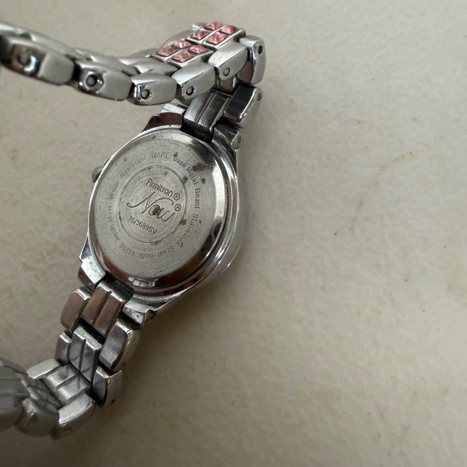 Armitron Now Wristwatch Silver Stainless Steel Deployment Clasp