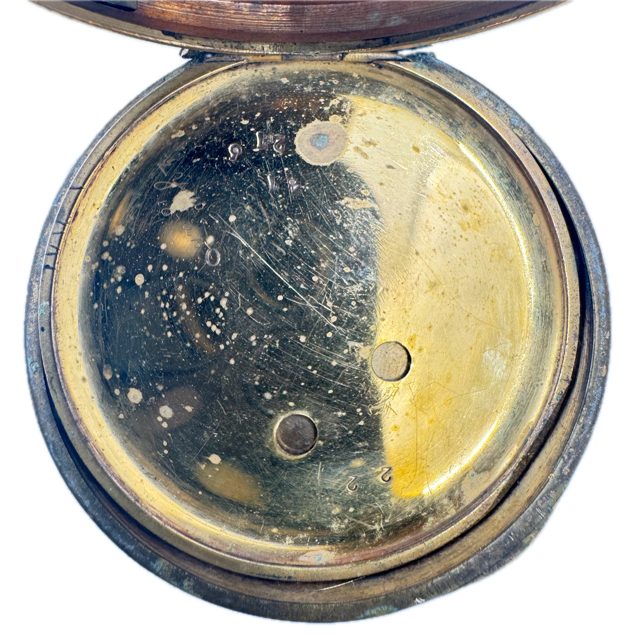 Antique 18s Unbranded Art Deco Edge Open Face Pocket Watch Case for Key USA