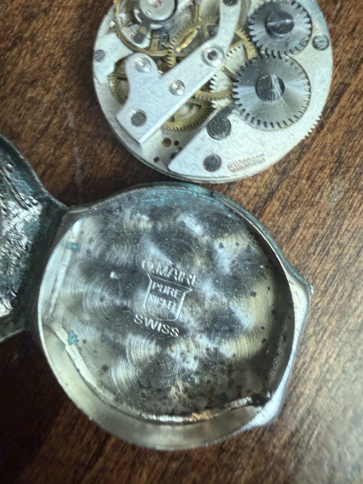 Two Antique Woman’s Octagonal Small Wrist Pocket Watch Watches Whites 14K GF
