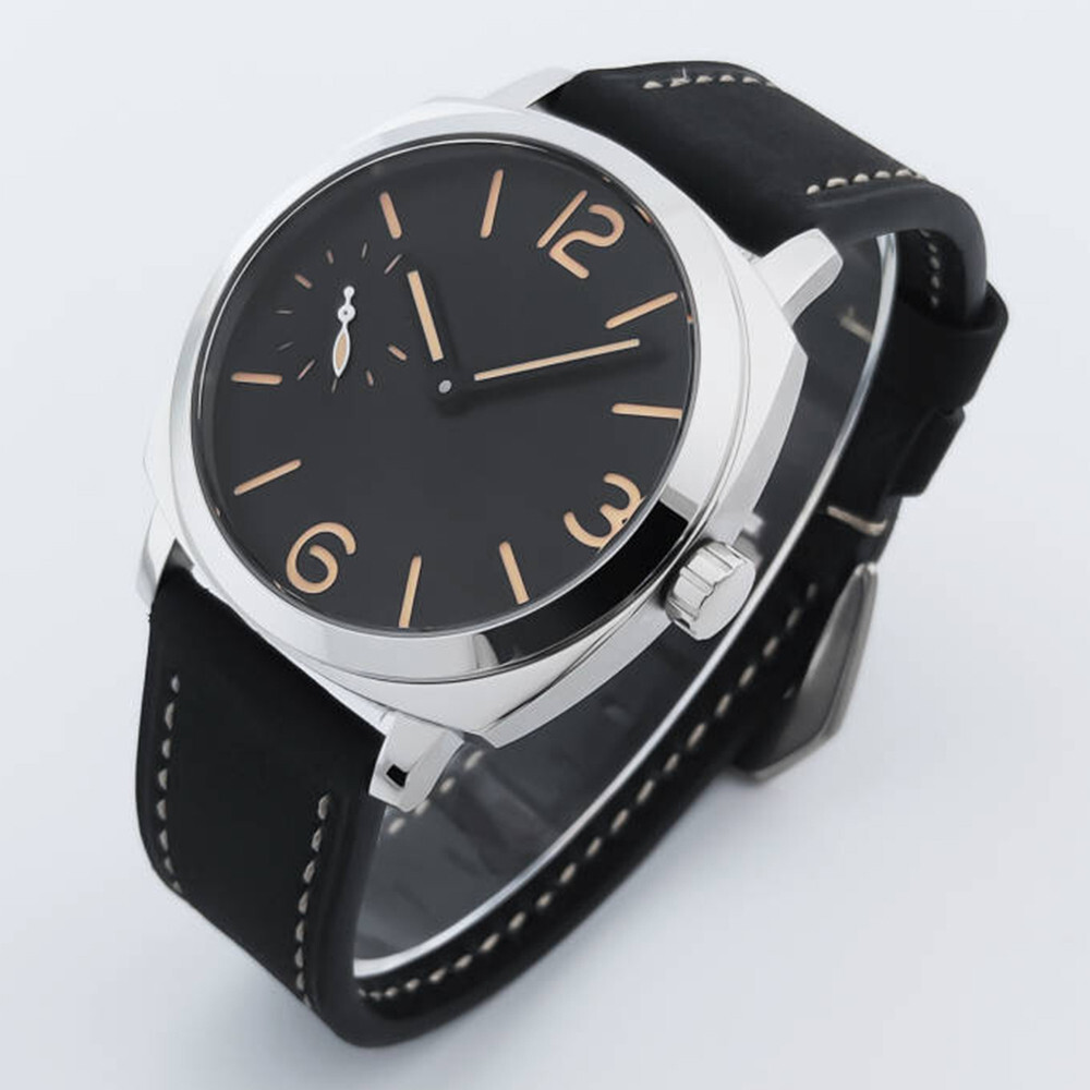 42mm polished case sterile dial sapphire glass ST3600 manual winding mens watch