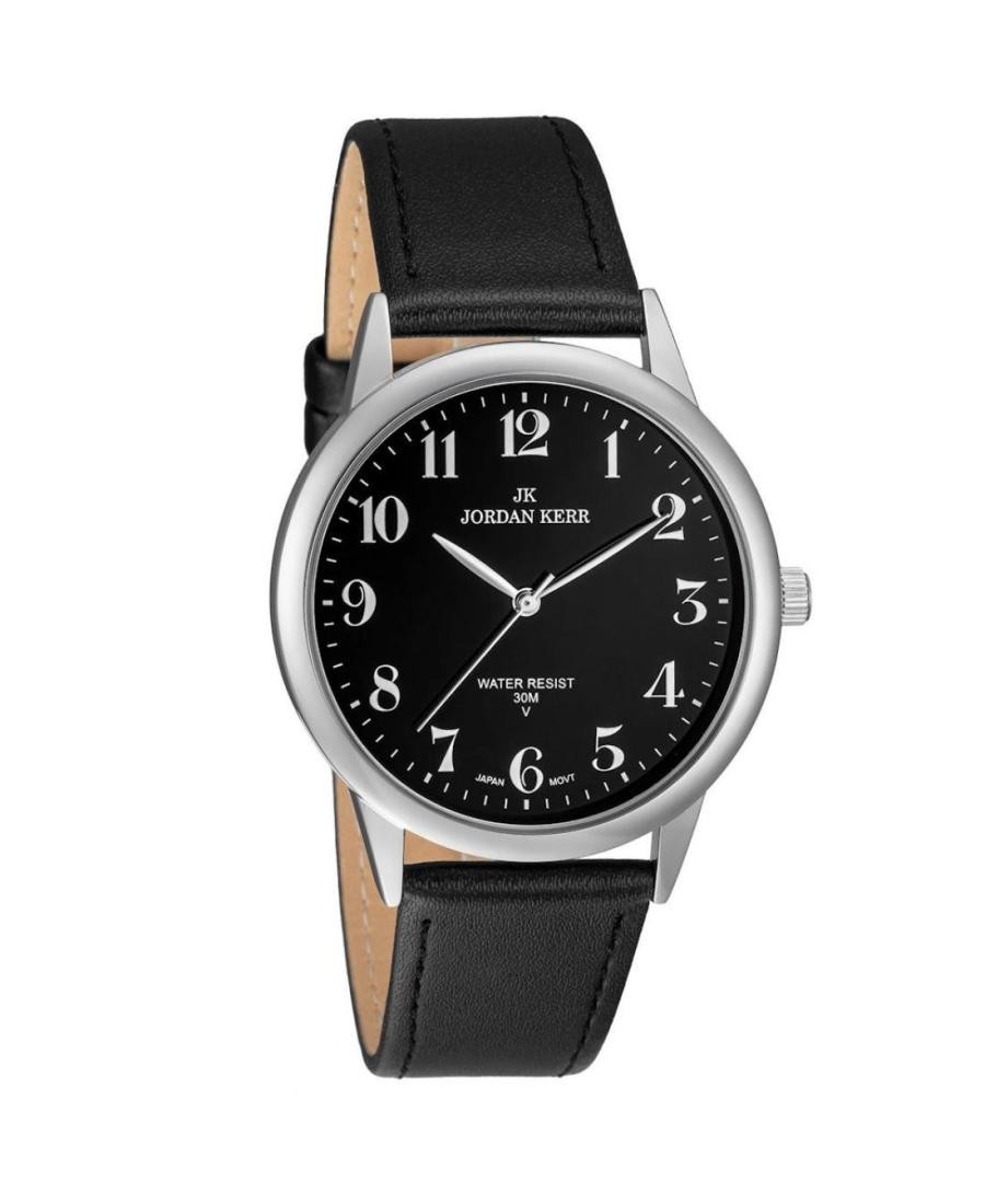 JORDAN KERR Men Casual Watch Classic Dress 40mm Waterproof Round Black Dial