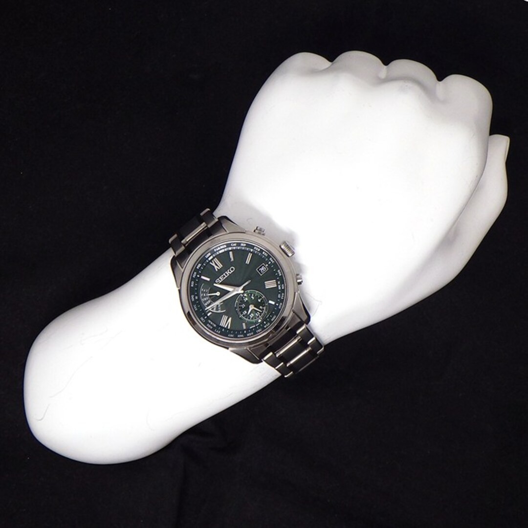 Seiko Brightz SAGA307 8B63-0AY0 Titanium Solar Radio World Time Mens Japan