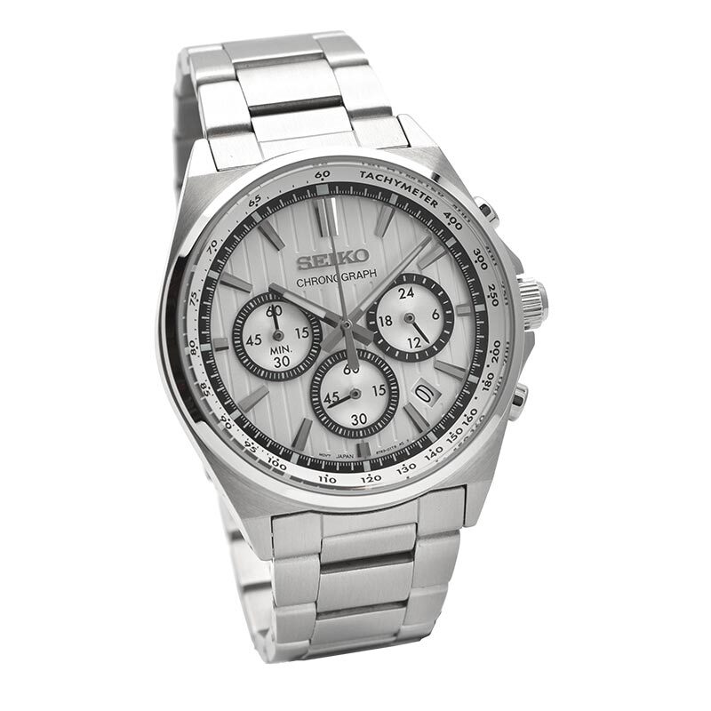 SEIKO SELECTION SBTR031 Chronograph Stainless Steel Quartz Watch Silver 41mm