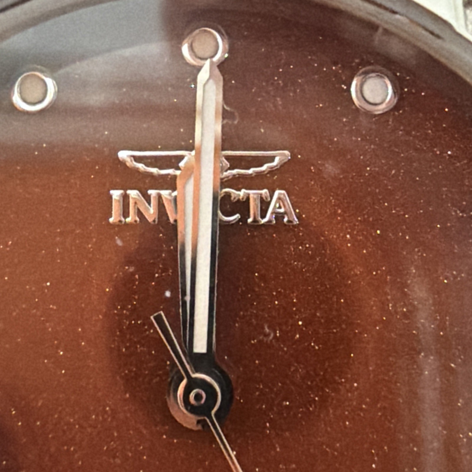 Invicta Silver with Brown Sandstone SWISS Quartz Mvt 46Mm Unisex Watch