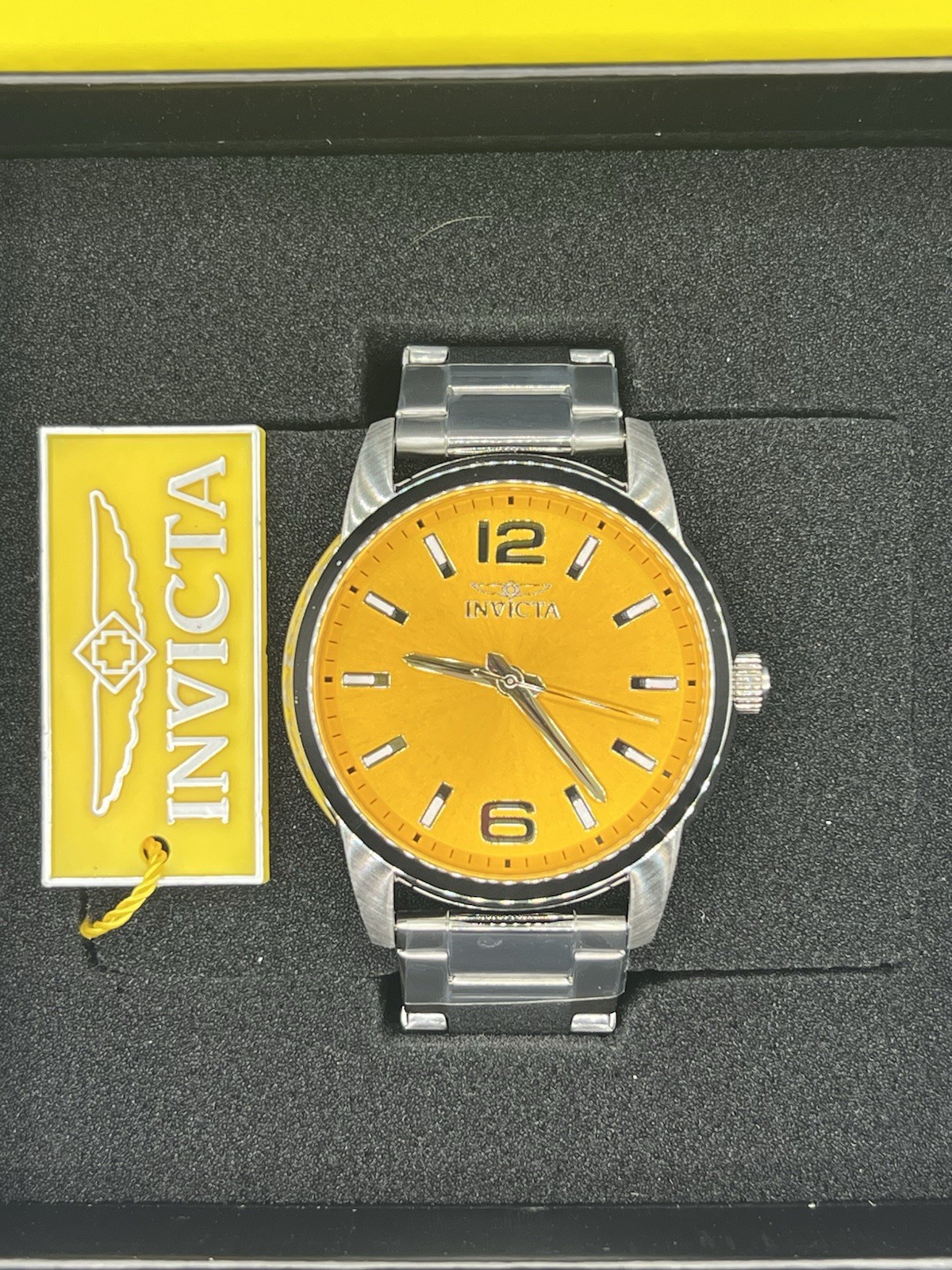 NIB Invicta Celestial 48493 Men’s Watch 43mm Steel Yellow Dial – RARE DIAL