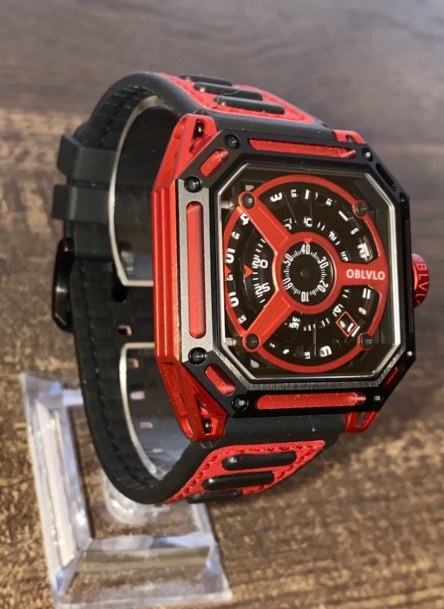 OBLVLO MYSTERY SKELETON WATCH, COOL UNIQUE FUTURISTIC SPACE AGE CRAZY HOUR ?