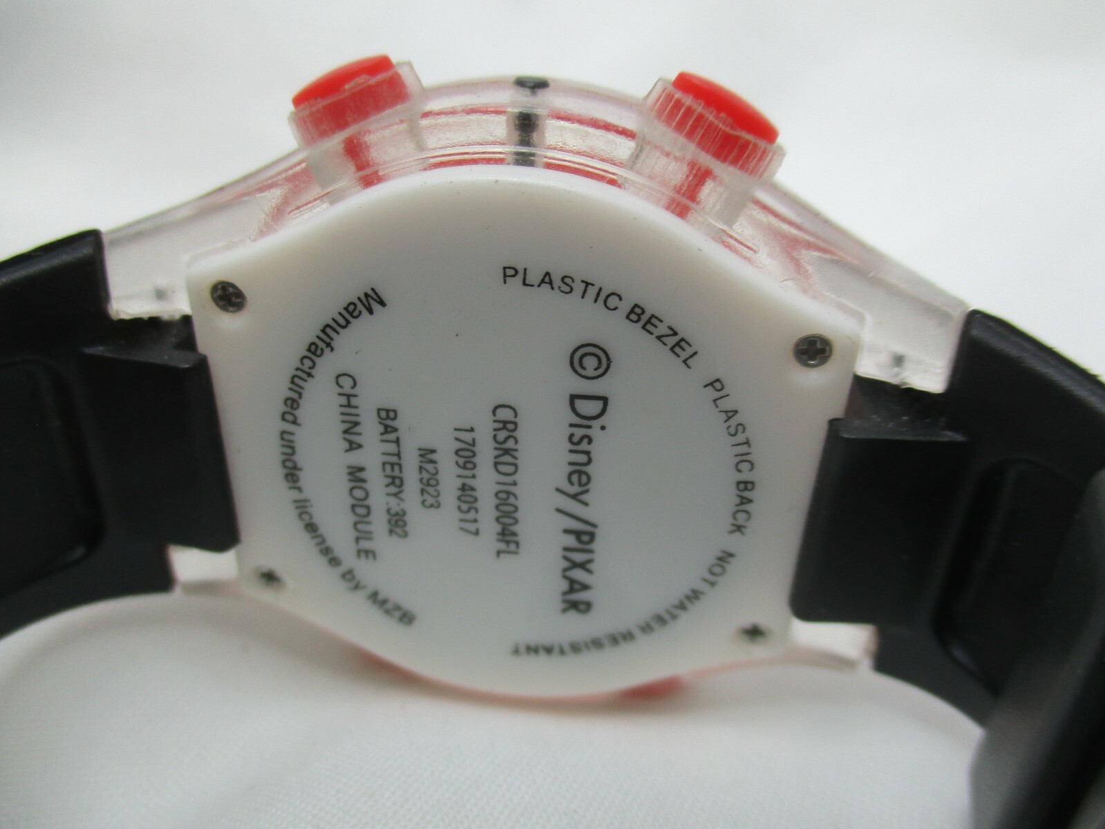Disney Pixar Digital Wristwatch Red Black Gray Blue Buckle Band Car Themed