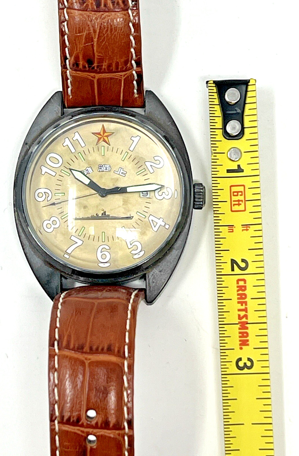 SHANGHAI TANG 21 Jewels Water Resistant Automatic Chinese Navy Watch
