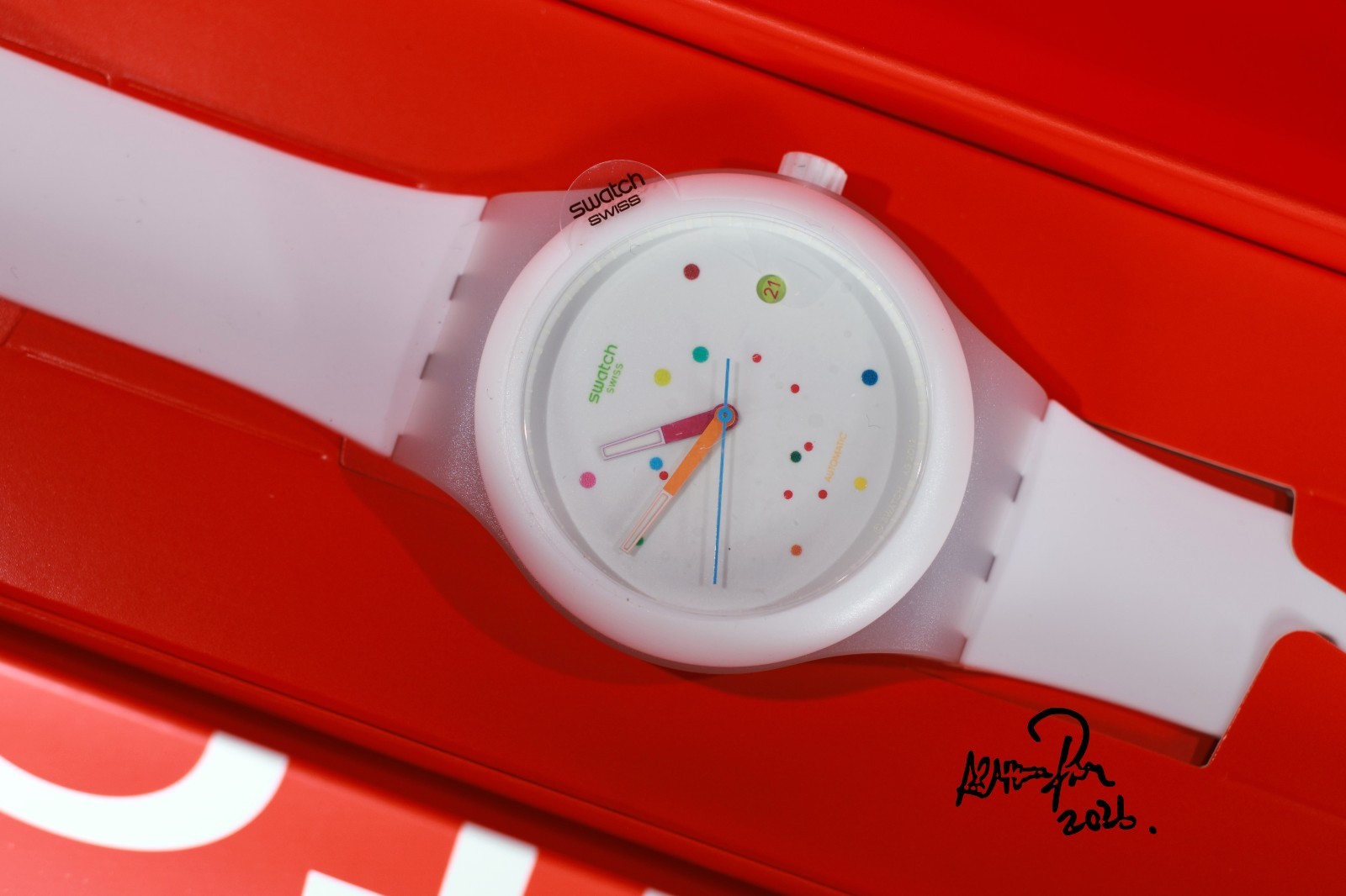 New Limited Swiss Swatch Automatic Watch SISTEM51 Sistem WHITE SUTW400 42MM Lumi