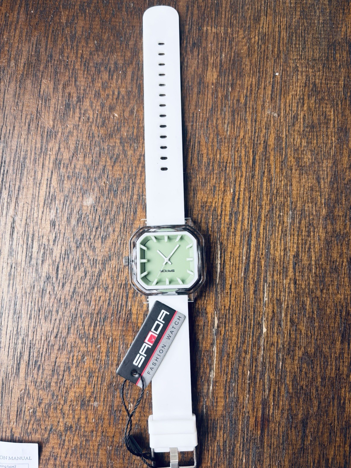 SANOA Neutral Quartz Watch Simple and Cute White Colored TPU Strap Watch