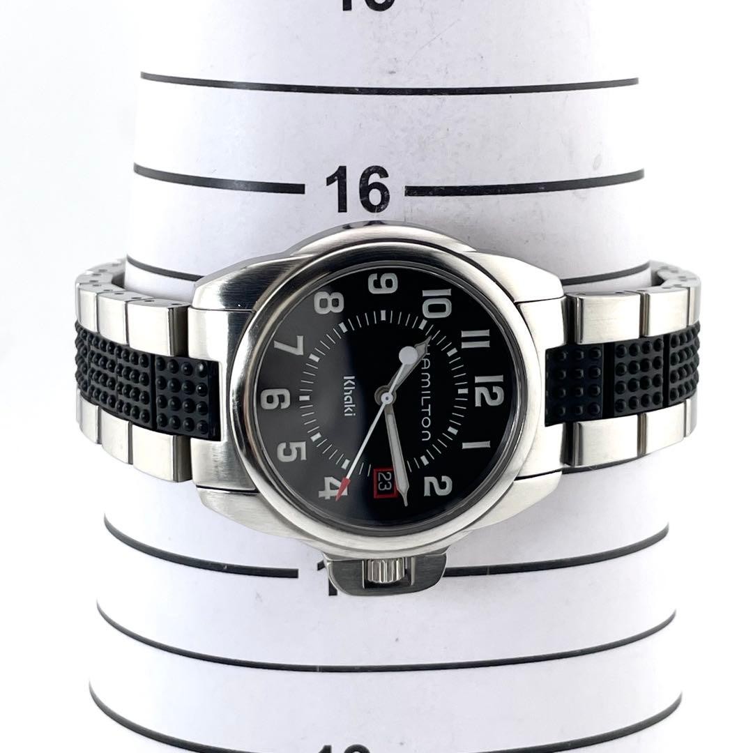 HAMILTON Wristwatch Khaki Stainless Steel Quartz Black Authentic From Japan