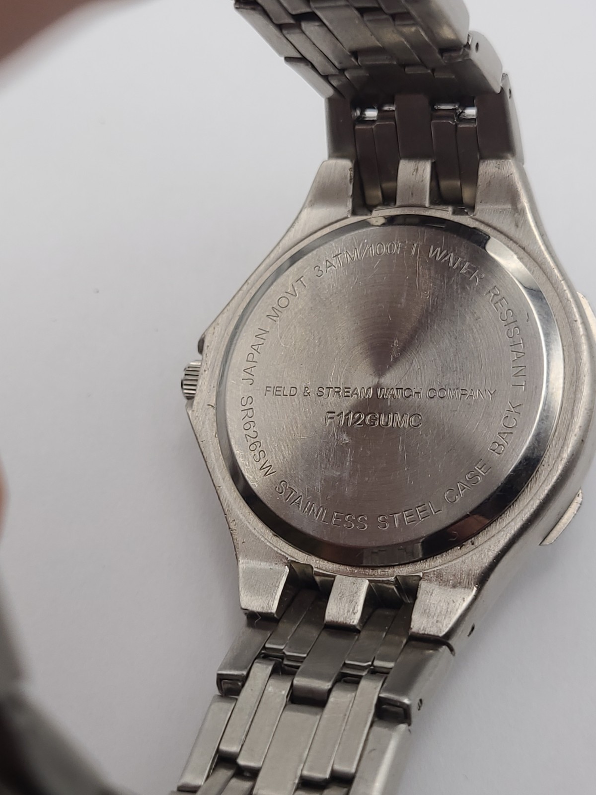 Field And Stream Outdoors Adventures Watch Men Silver Tone New Battery Working
