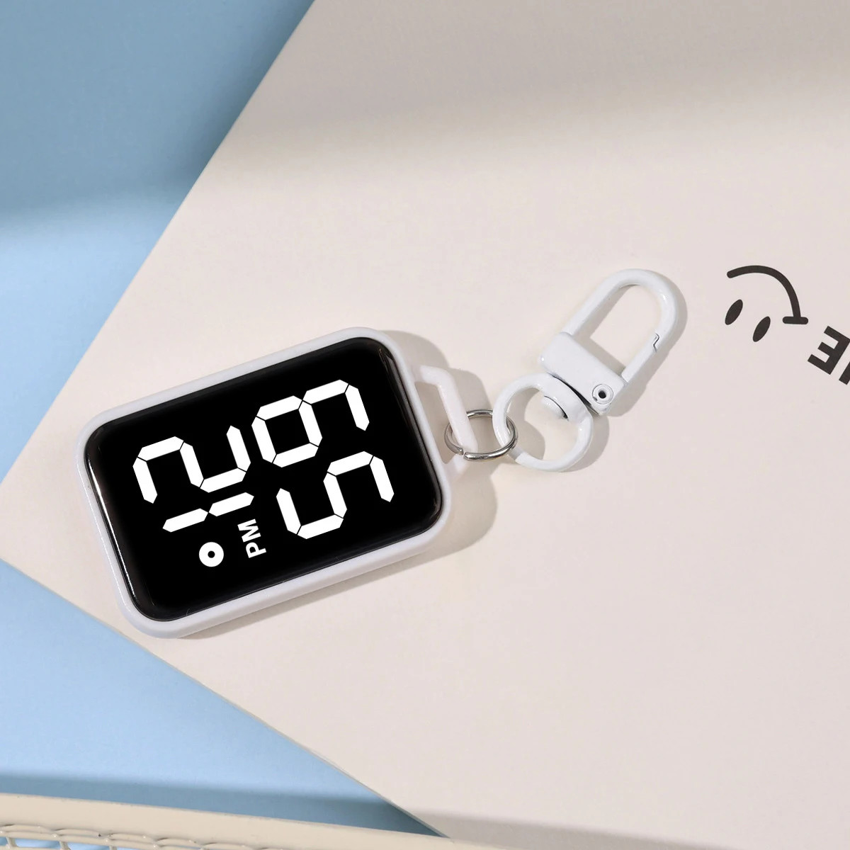 1/4pcs LED Keychain Pocket Watch Digital Display Electronic Watch for Youngster