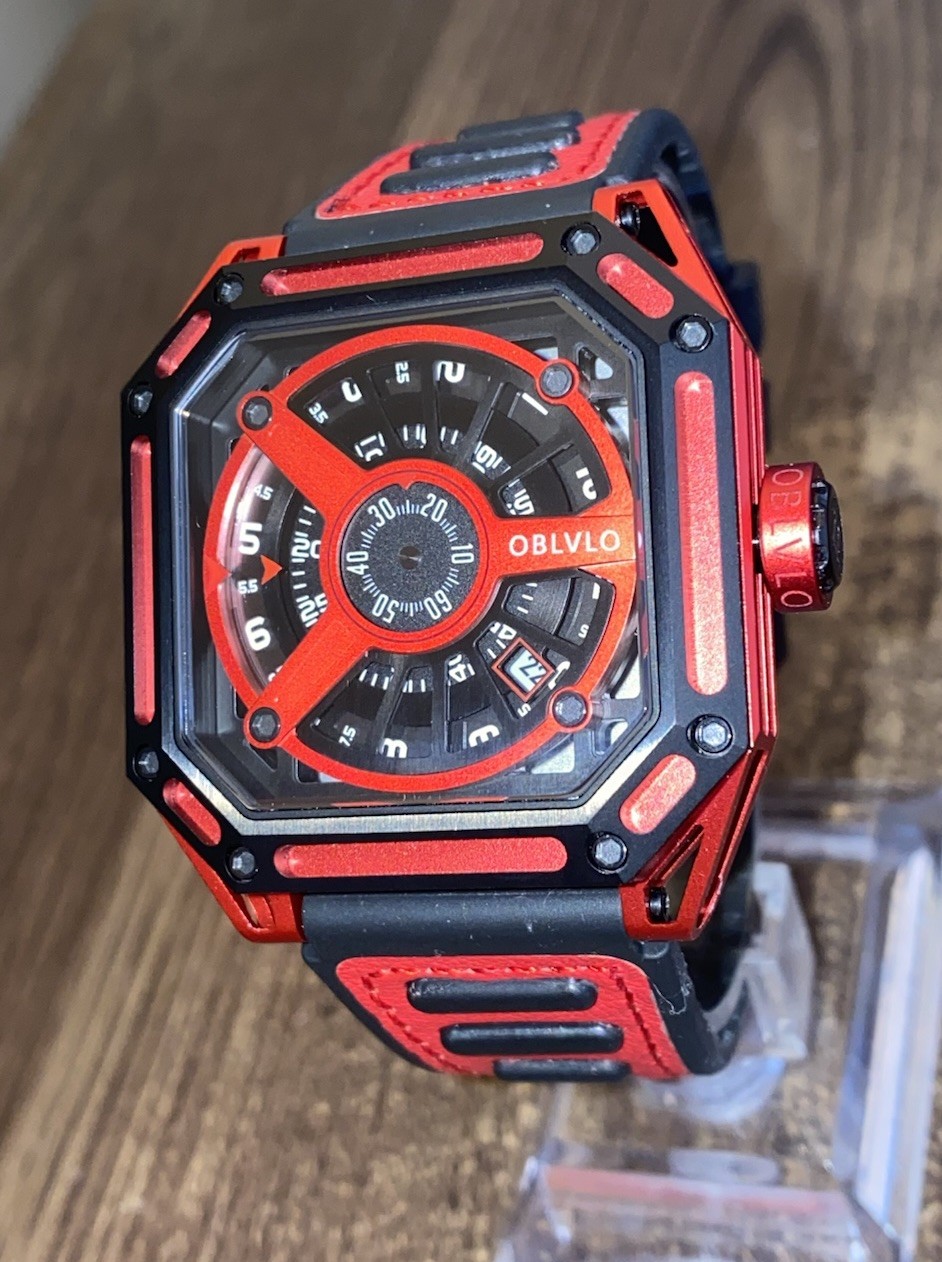 OBLVLO MYSTERY SKELETON WATCH, COOL UNIQUE FUTURISTIC SPACE AGE CRAZY HOUR 🛸