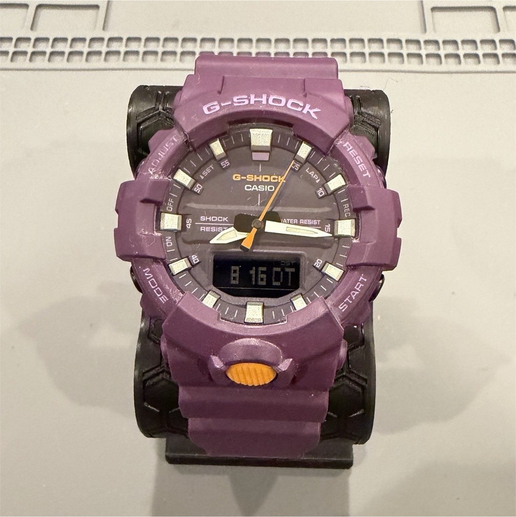Casio G-Shock GA-800SC Purple Sneaker Color Series Analog Digital Watch, 200m