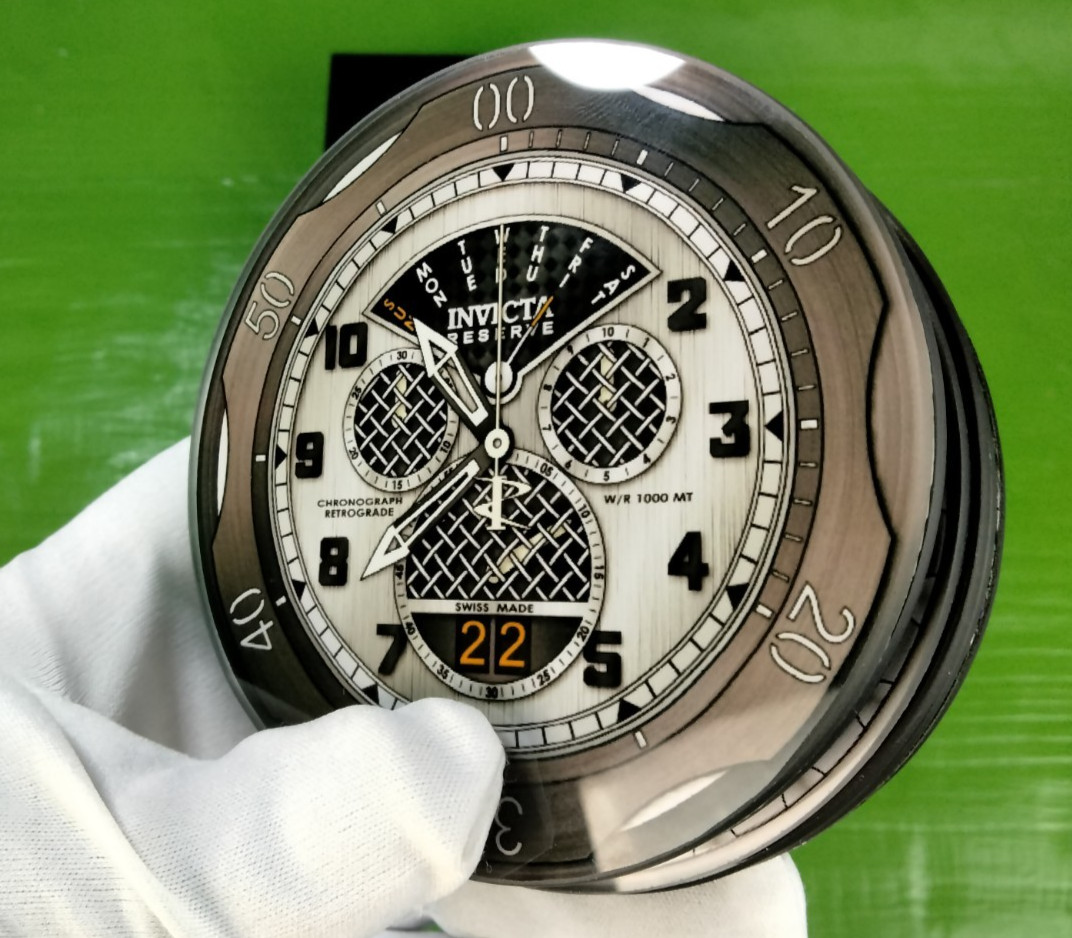 Faded Lines Invicta 6 Pc Watch Reserve FL-CS-109 Dial Glass Coaster Set in Box