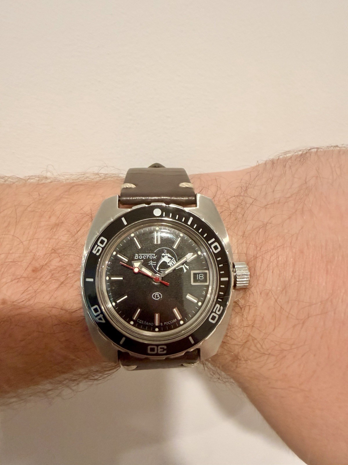 Boctok Diver Wristwatch Mechanical Black Dial NATO Strap Exhibition 200m