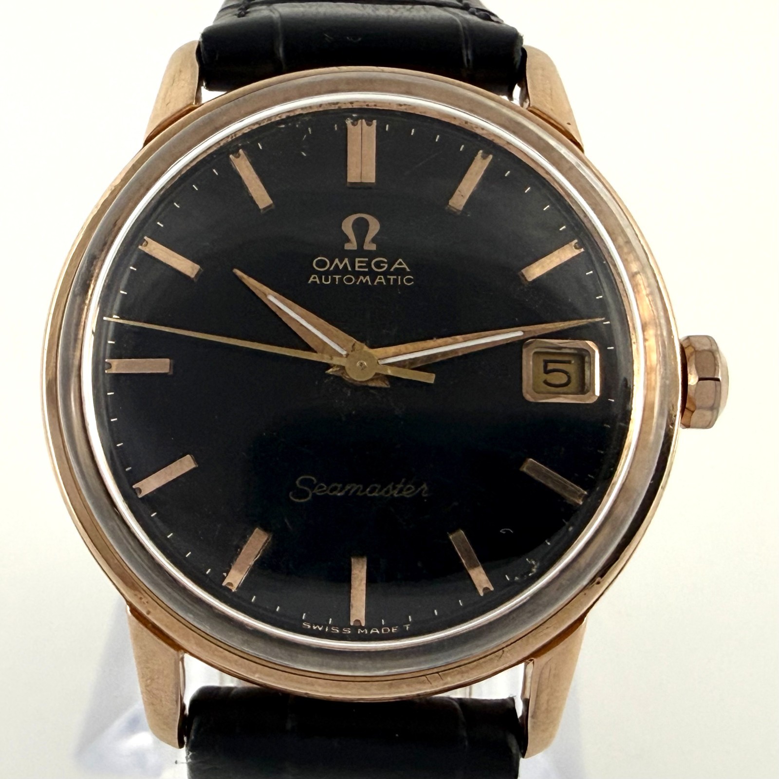 OMEGA SEAMASTER REF 166.037 SELF-WINDING QUICKSET DATE GOLD PLATED GENTS WATCH