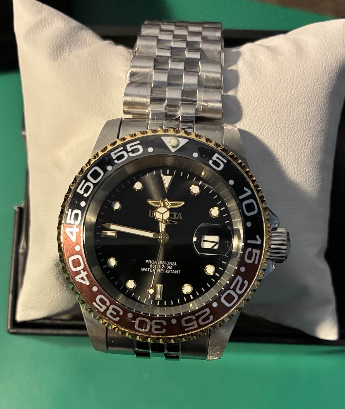 Invicta Pro Diver Men’s Quartz Watch 45mm Black Dial Two-Tone 200m Date