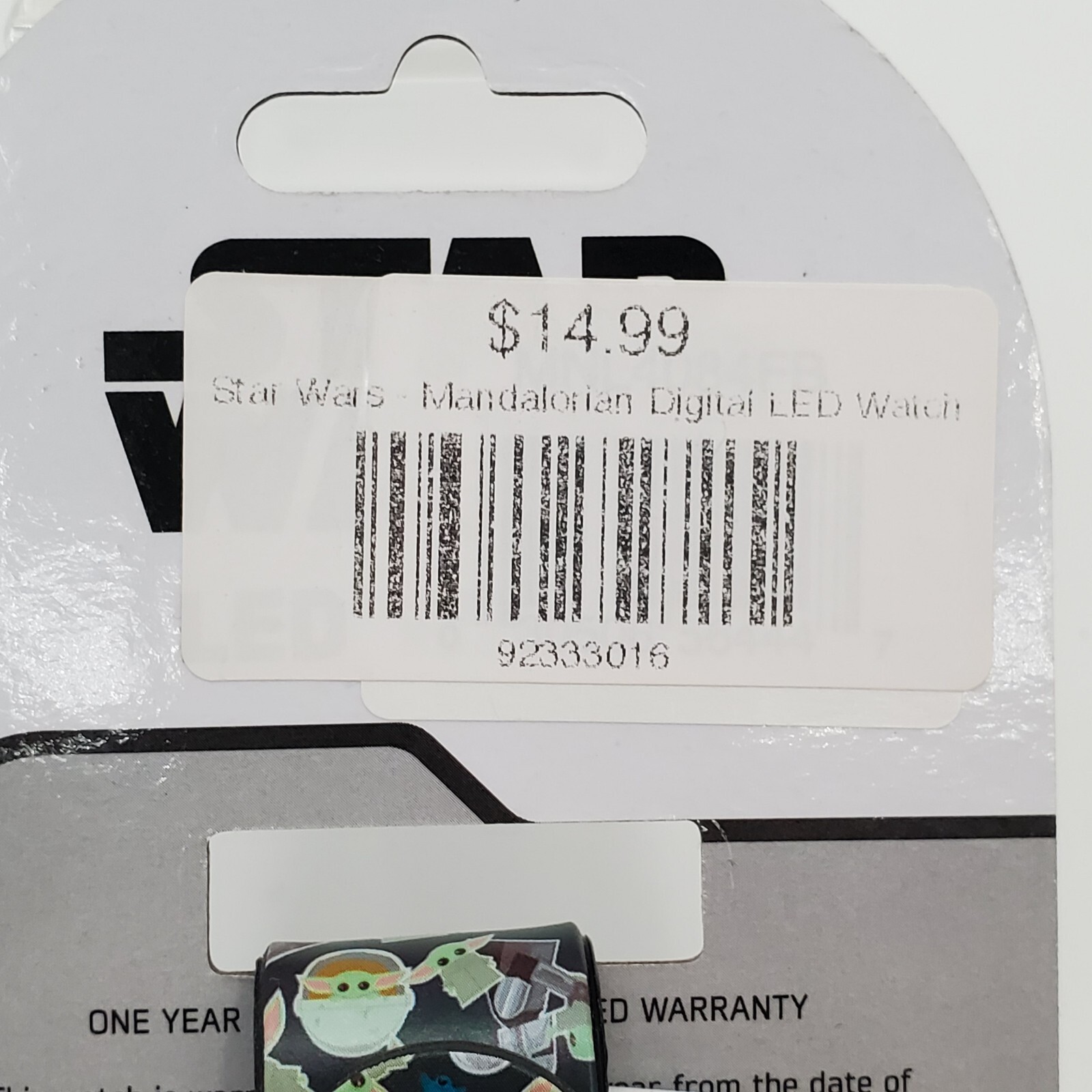 Star Wars LED Watch 1″ Square Face Mandalorian the Child Baby Yoda Disney NEW