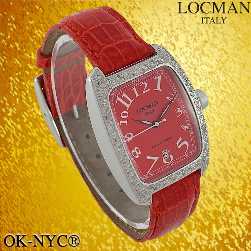 LOCMAN DIAMOND REF 488 Diamonds Bezel Quartz Women’s Watch 32 mm x 43 mm