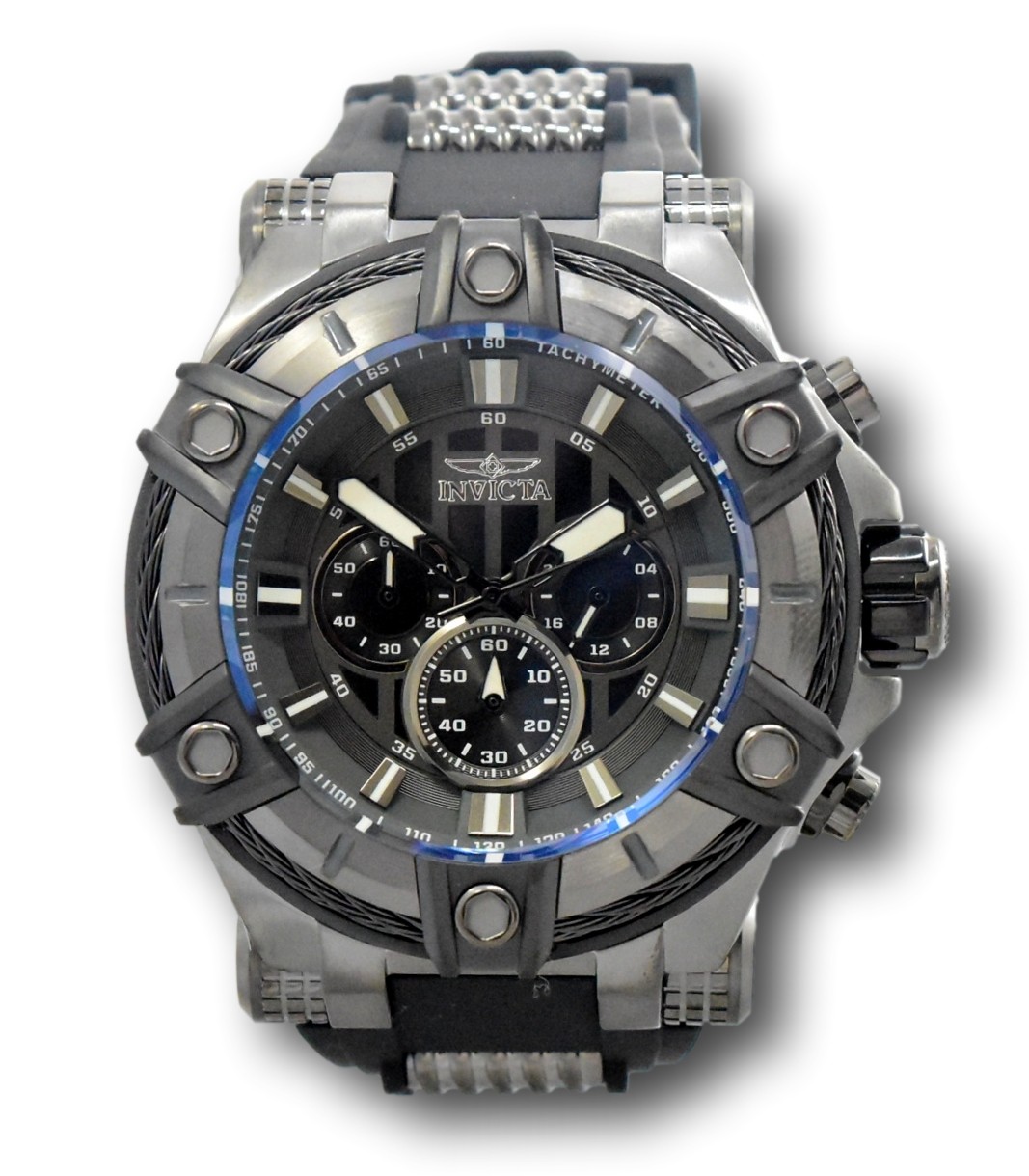 Invicta Bolt Cable Surge Men’s 52mm Triple Black Stealth Chronograph Watch 35550