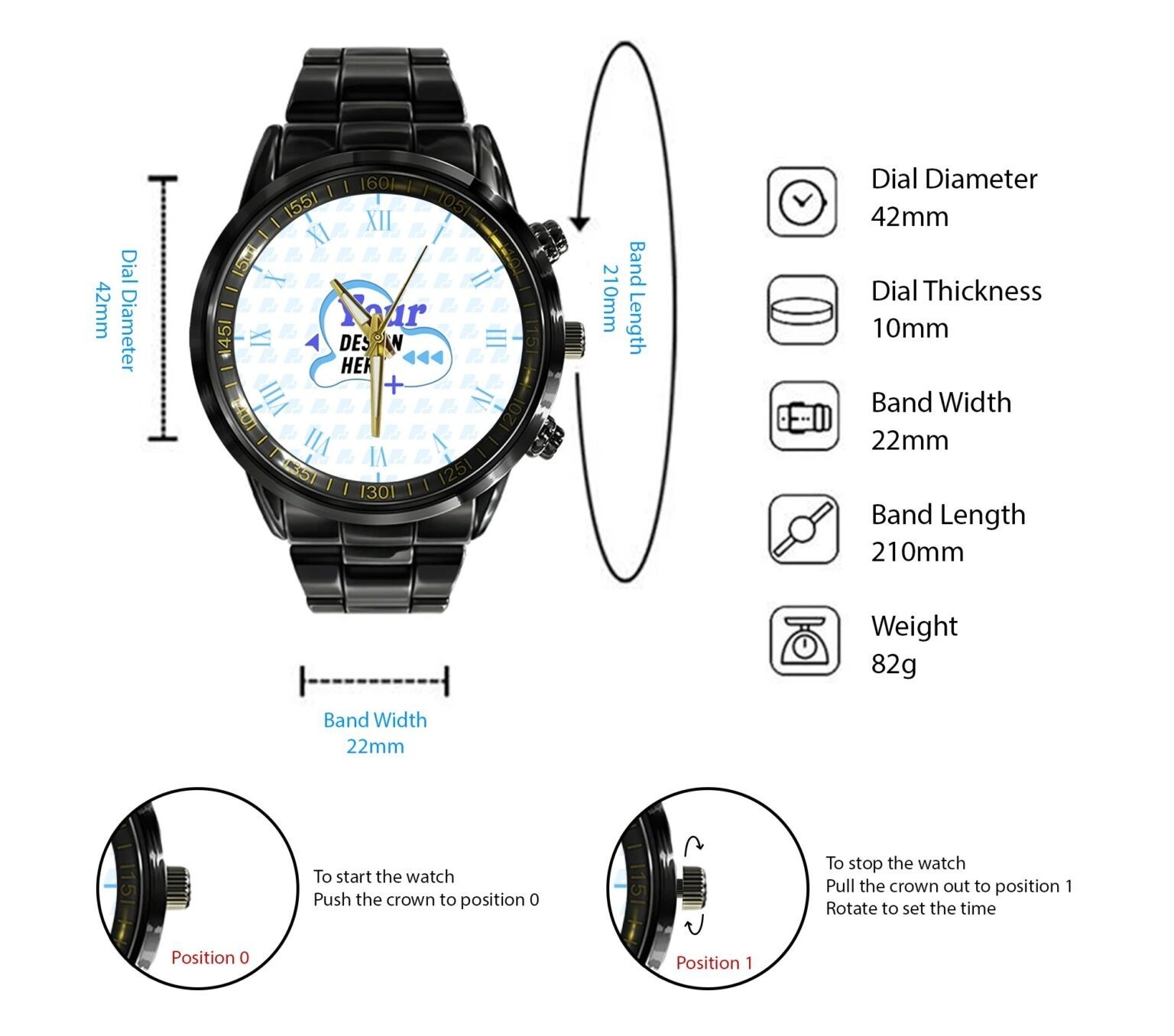Chevrolet Corvette racing watch, automotive watch – wristwatch gift