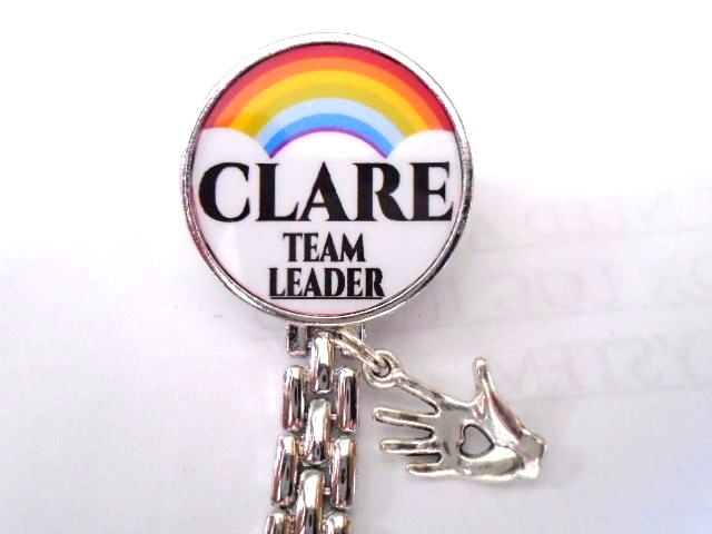 personalised rainbow watch name occupation silver hand charm heart awareness