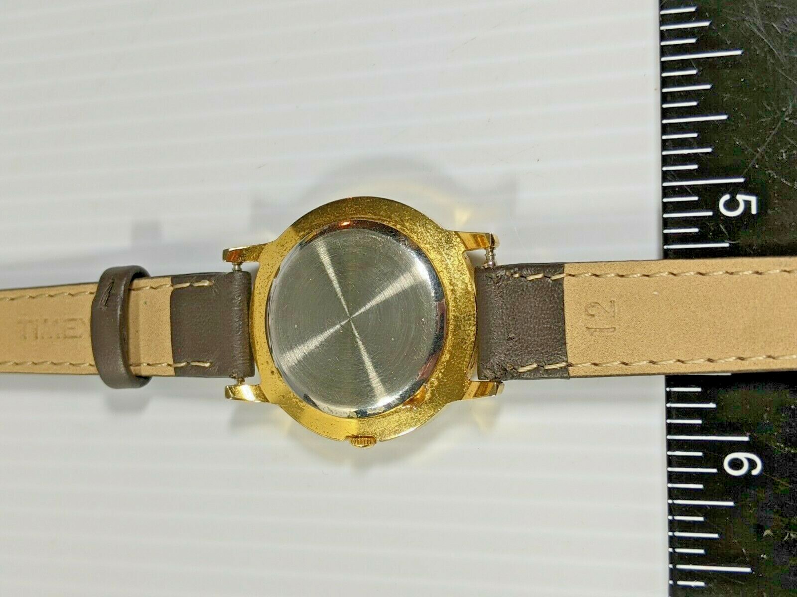 Gold Tone Red Green Floating Crystal Santa Claus Black Band Watch 8 Inch