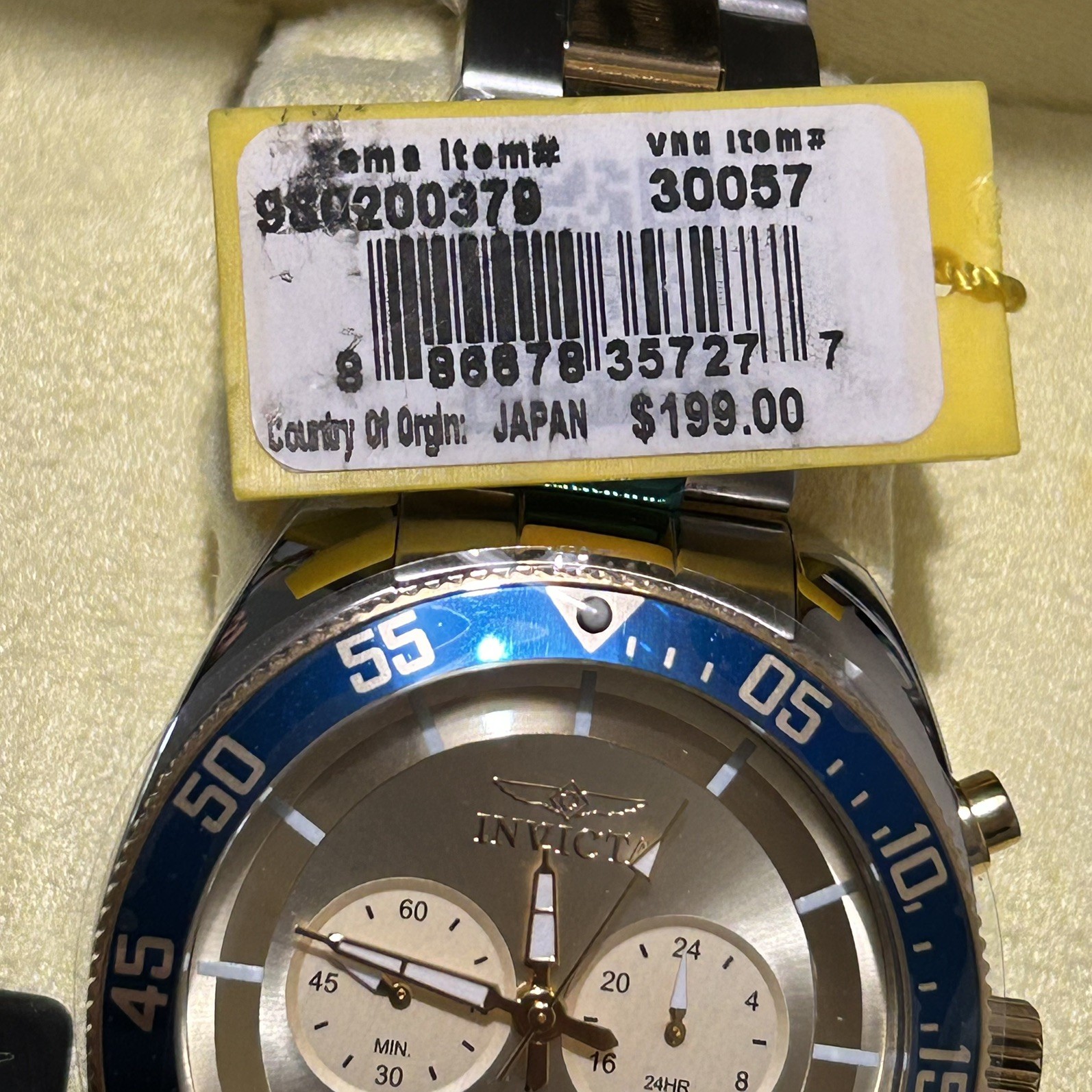 Invicta Men’s 48mm Pro Diver 30057 Quartz Chronograph Stainless Steel Watch NEW