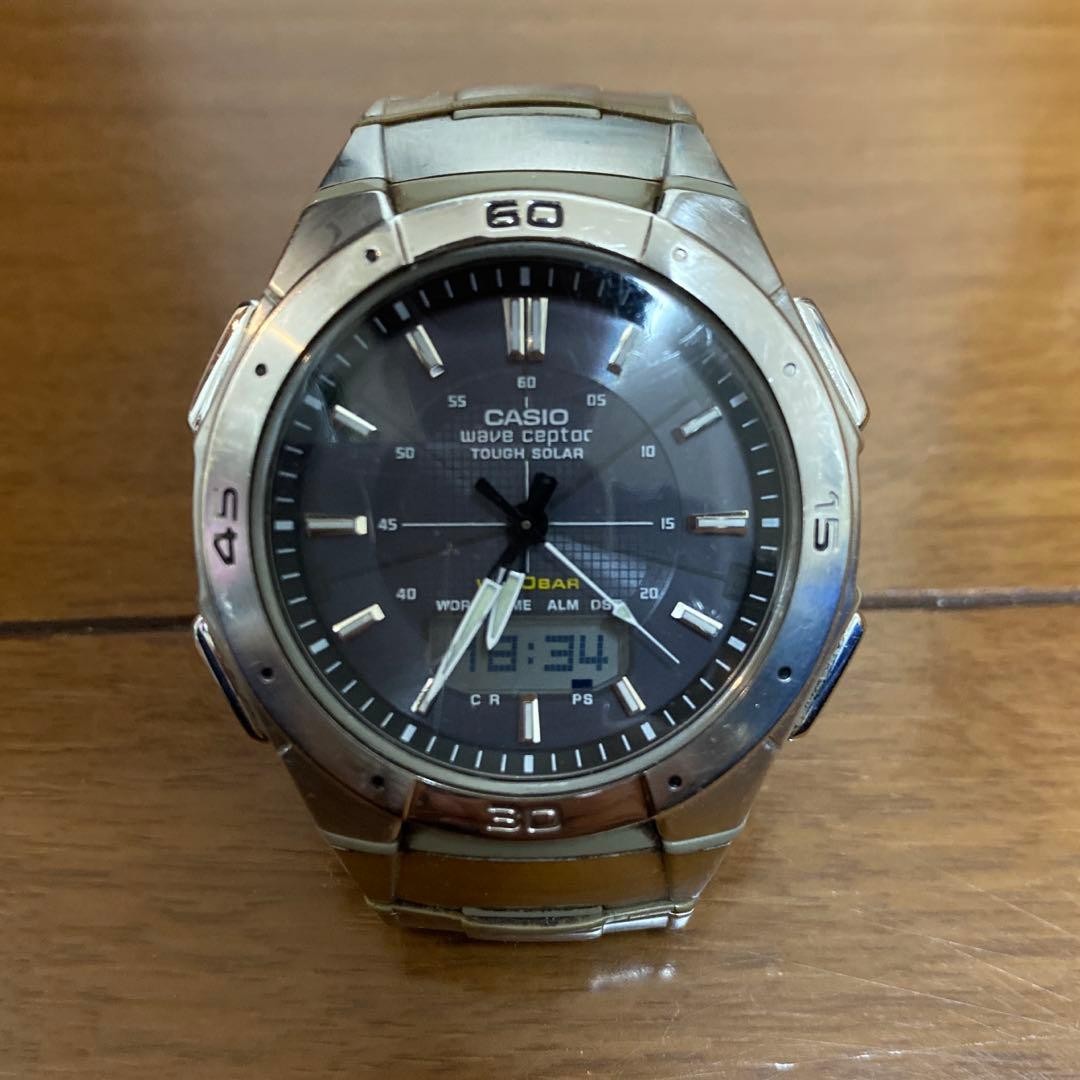 Working condition Casio Wave Ceptor radio-controlled solar watch WVA-470 5052