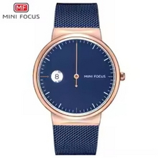 MINI FOCUS Men’s Business Quartz Watches Mesh Strap Stainless Steel 3 Bar Waterp