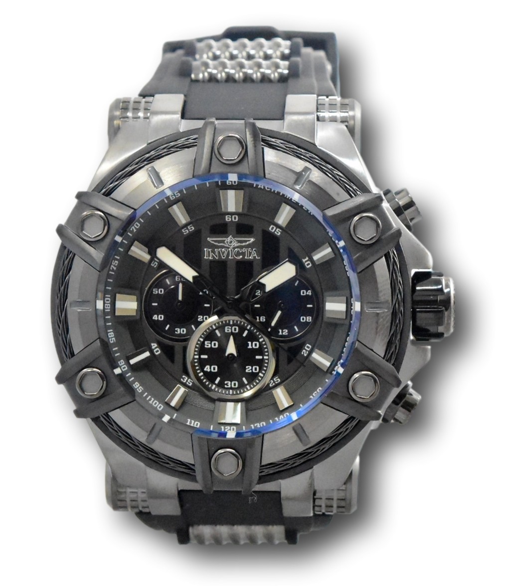 Invicta Bolt Cable Surge Men’s 52mm Triple Black Stealth Chronograph Watch 35550