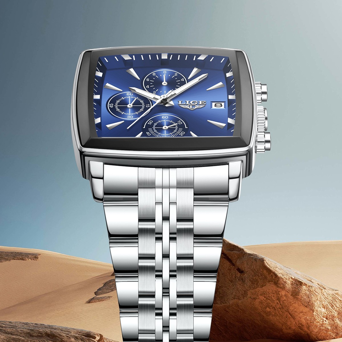 2026 Men Watch Date Multifuntion Chronograph Waterproof Male Business Wristwatch