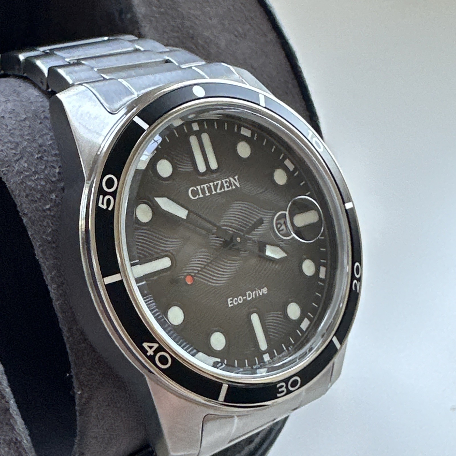 CITIZEN Men Analog Eco-Drive Casual Watch Classic Dress Black Dial Waterproof