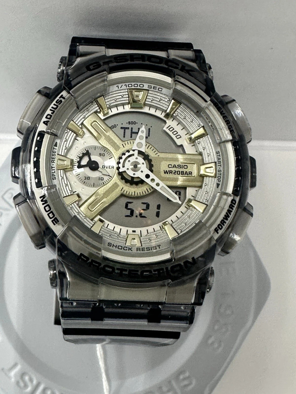 Casio G-Shock GMA-S110GS-8A Transparent Gray Resin Band Men’s Watch