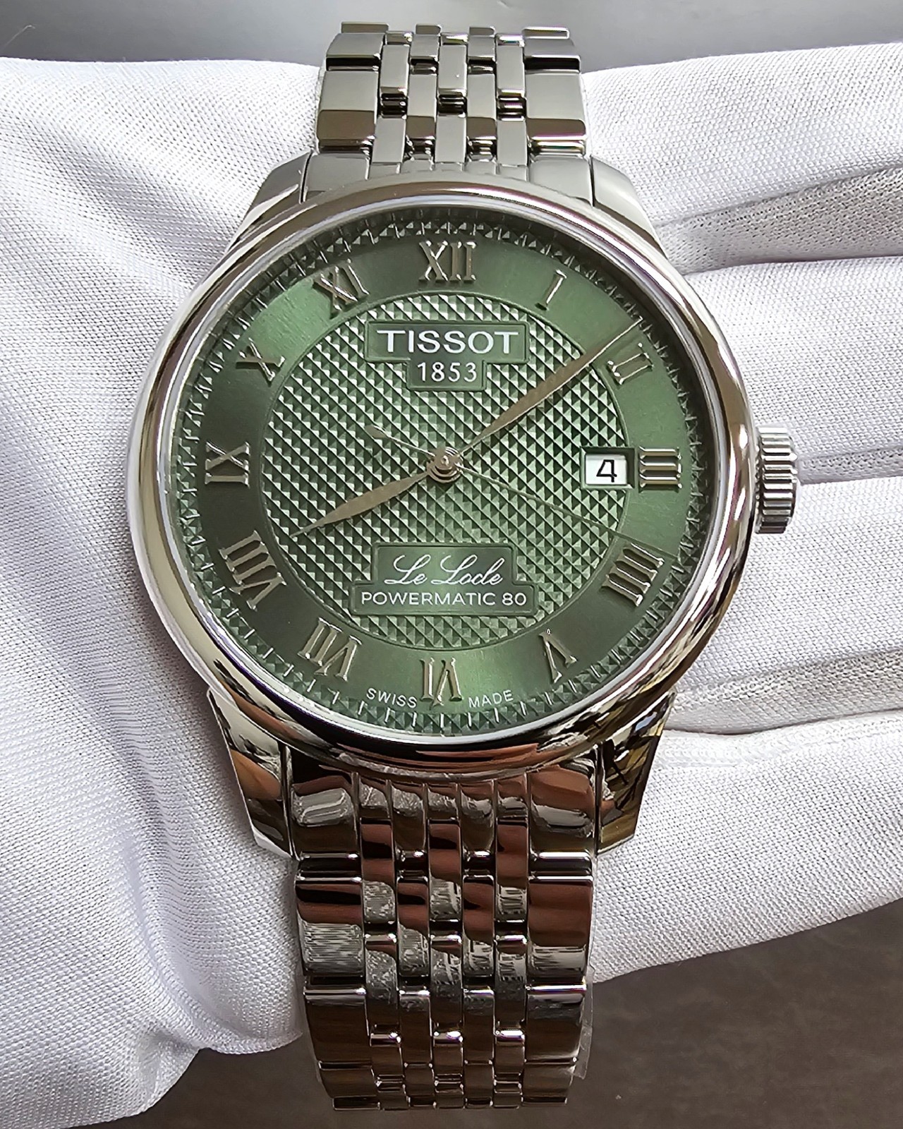 Tissot Le Locle Automatic 39.3mm Green Dial SS Men’s Watch T006.407.11.093.00