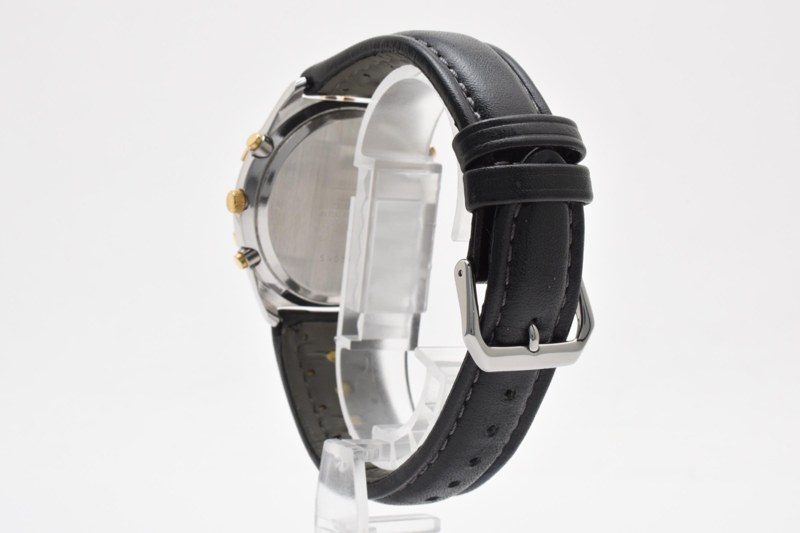 Near MINT Vintage SEIKO World Timer 6M15-0020 39mm Alarm Chrono Qz Men’s Japan