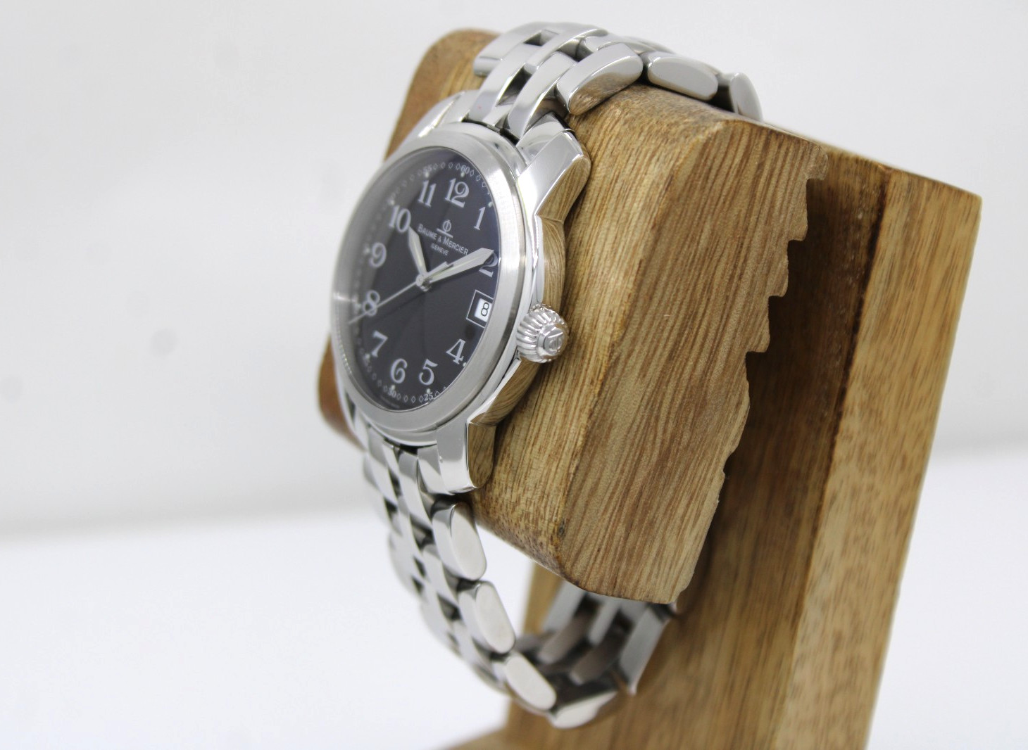 Baume & Mercier Capeland 37mm Black Date Dial Stainless Watch MV045214
