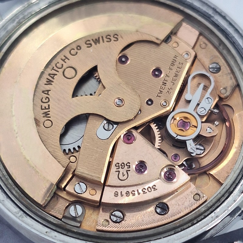 OMEGA GENEVE AUTOMATIC 24 JEWELS CAL.565 DATE REF.166.070 BLACK DIAL MEN’S WATCH