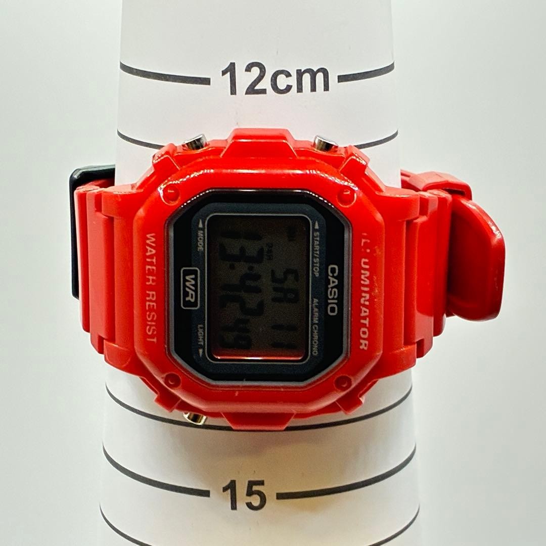 G-Shock DW-5600E-1V Digital Watch Red Waterproof Working Used G614