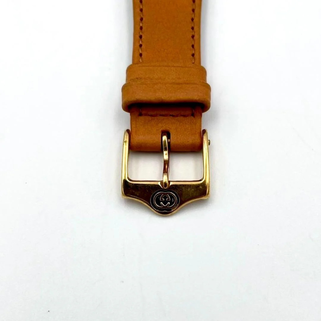 GUCCI 9000M Date Mens Quartz Gold Plated Watch