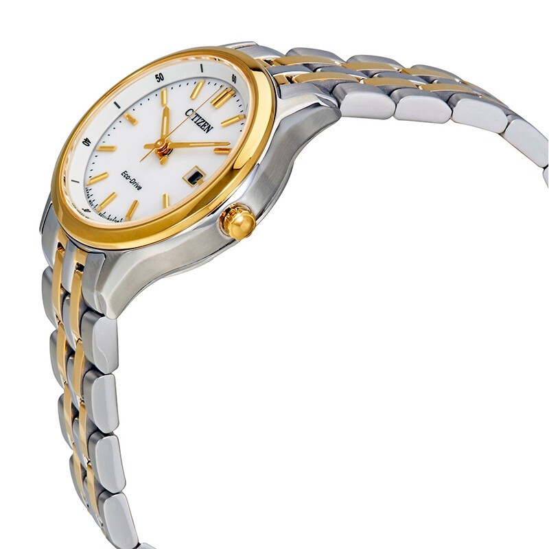 Citizen Sapphire Eco-Drive White Dial Ladies Watch EW2404-57A Japan Movt.