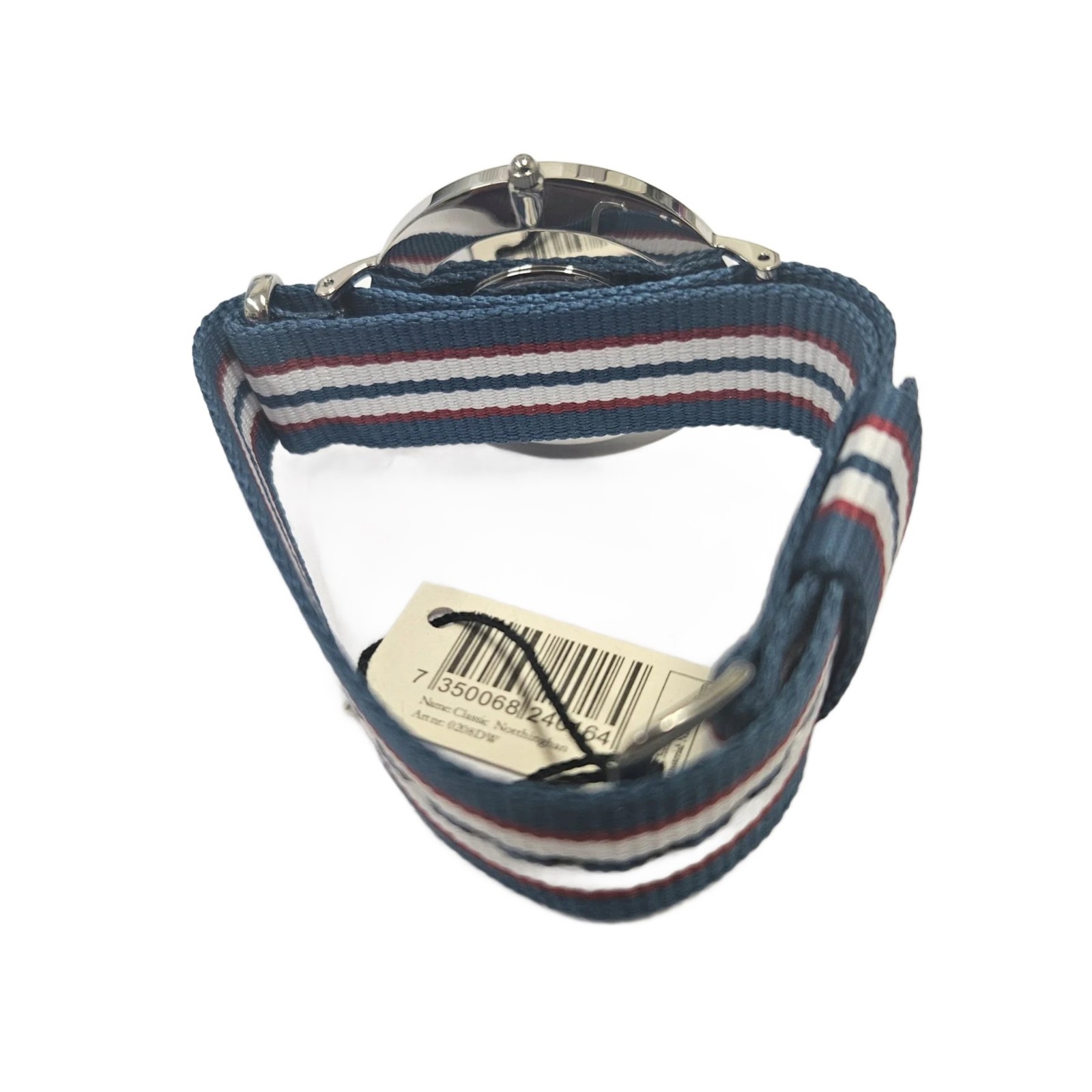 Daniel Wellington Classic Nottingham Blue White Fabric Strap Mens Watch 0208DW