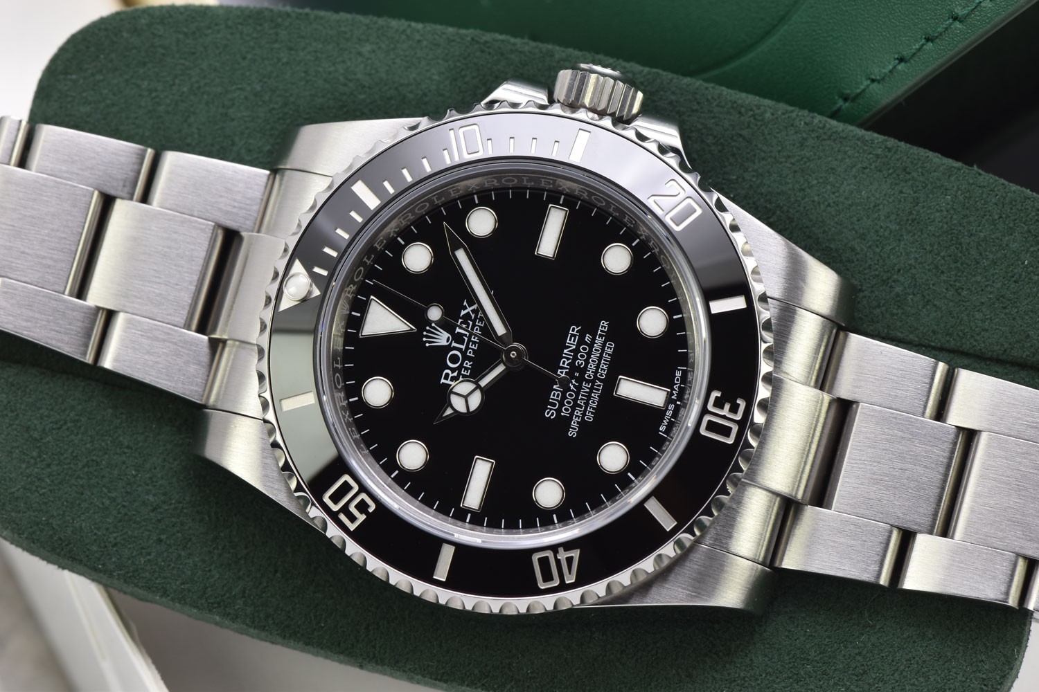 2016 Rolex No Date Ceramic Submariner Black Dial SS Automatic 114060 RSC 06/2026